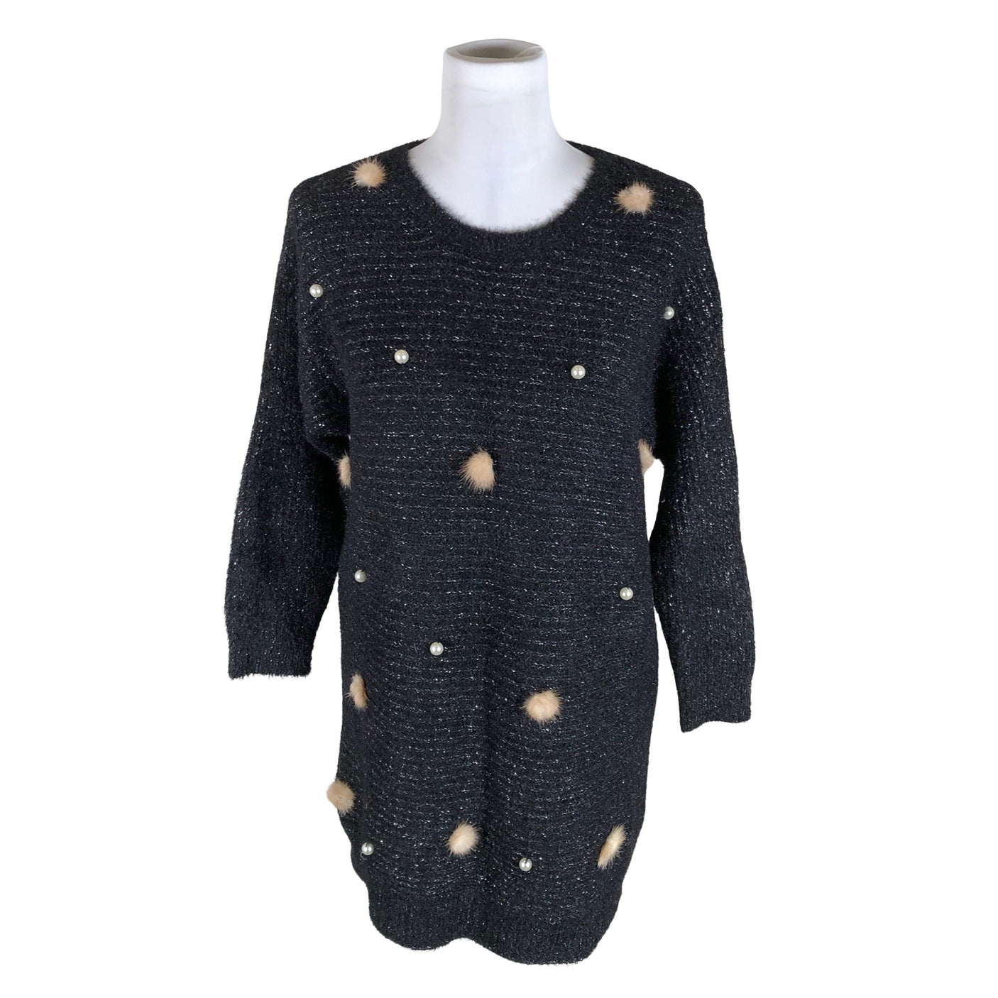 Unisex Punt Roma - Kootud kleit, suurus 38 - Must (1)