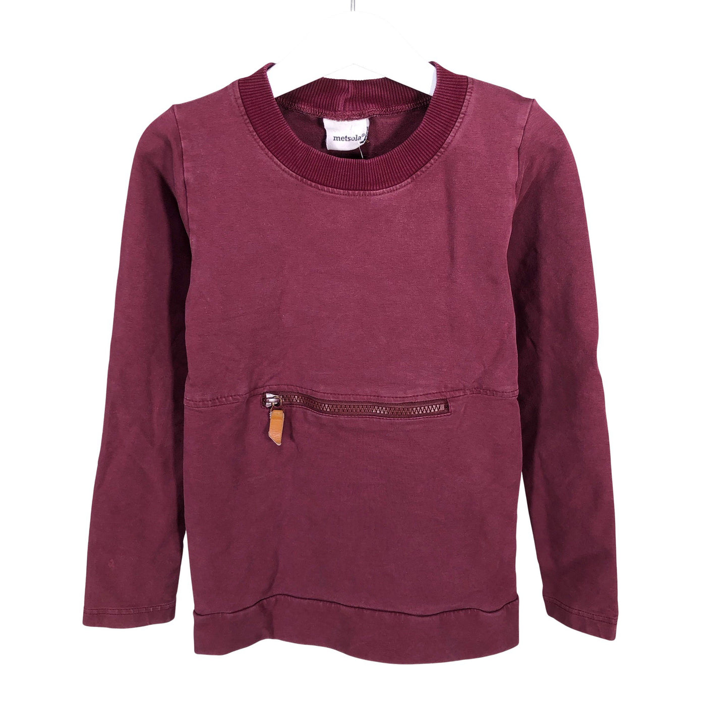 Unisex Metsola - Dressikangast pluus, suurus 122 - 128 - Veinipunane (1)