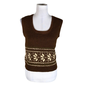 Unisex Handmade - Kootud vest, suurus 36 - Pruun (1)