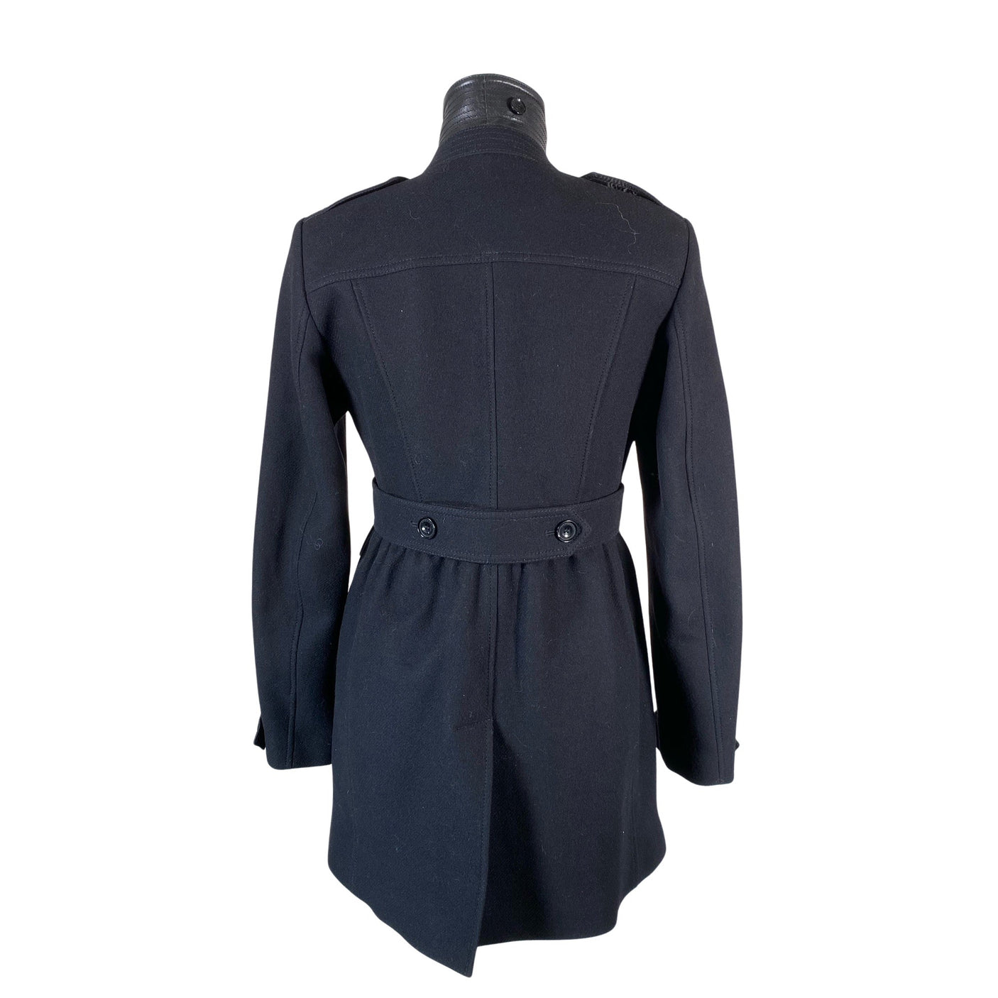 Unisex Burberry Brit - Villane mantel, suurus 38 - Must (3)