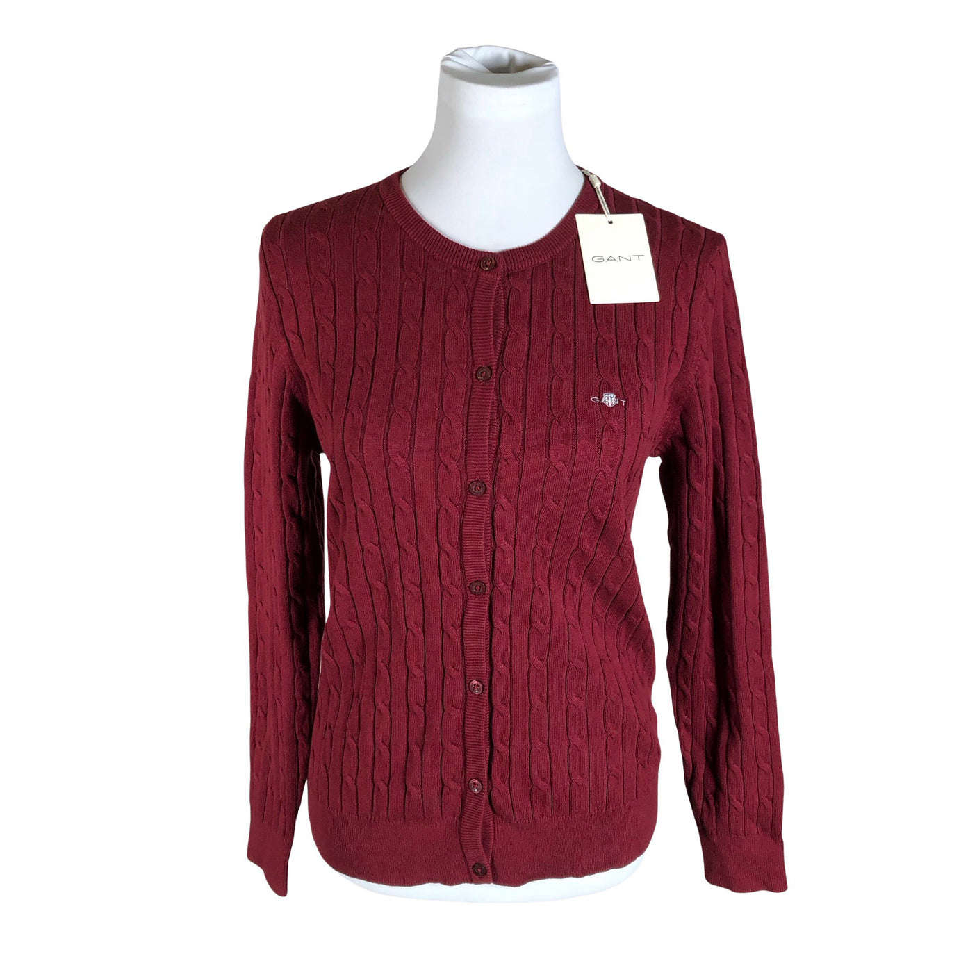 Unisex Gant - Kardigan, suurus 40 - Veinipunane (1)