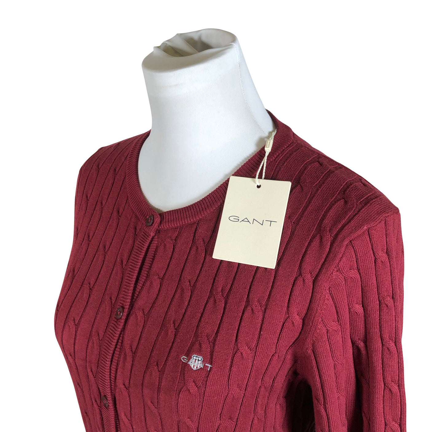 Unisex Gant - Kardigan, suurus 40 - Veinipunane (3)