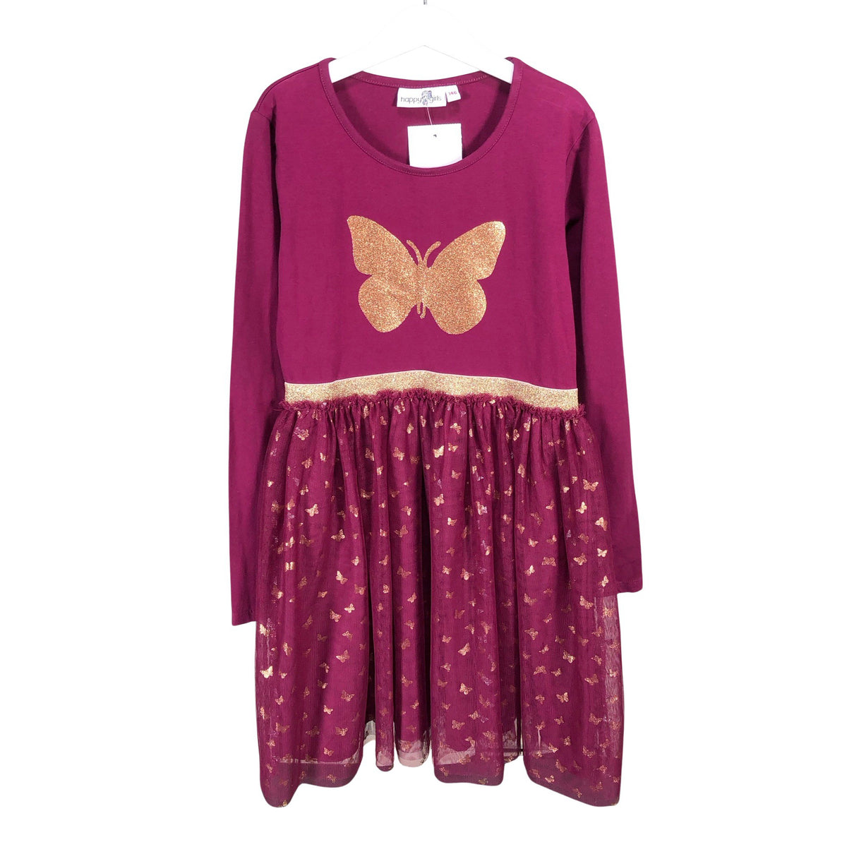 Unisex Happy Girls - Pidulik kleit, suurus 140 - 146 - Veinipunane (1)