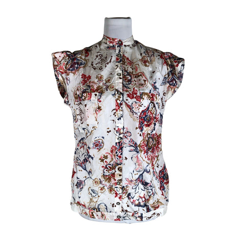 Unisex Massimo Dutti - Lühikeste käistega pluus, suurus 38 - Looduslik valge ()