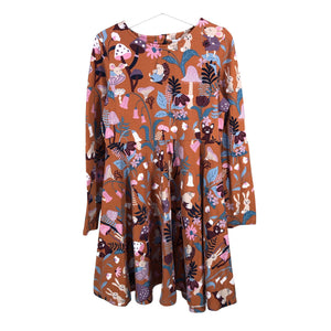 Unisex Lindex - Trikotaažist kleit, suurus 122 - 128 - Pruun (1)