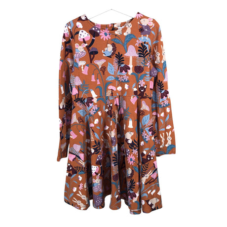 Unisex Lindex - Trikotaažist kleit, suurus 122 - 128 - Pruun ()