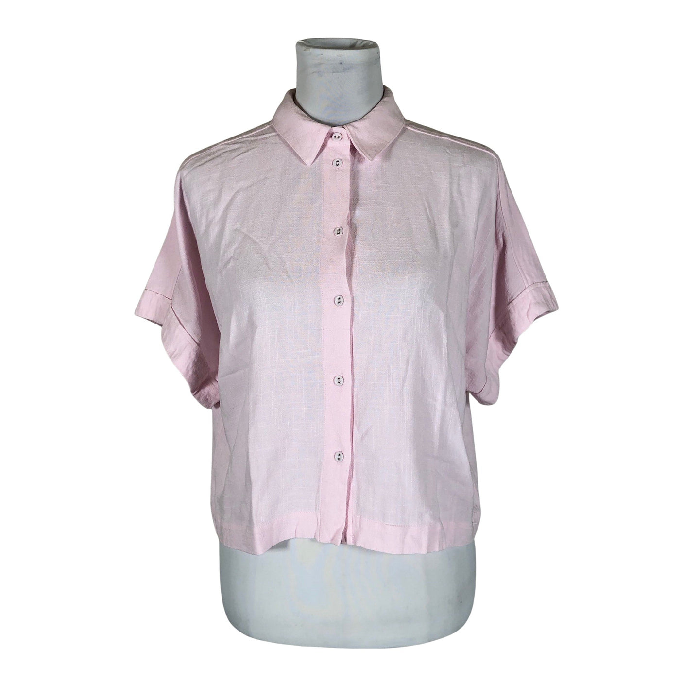 Unisex Selected - Lühikeste käistega pluus, suurus 38 - Heleroosa (1)