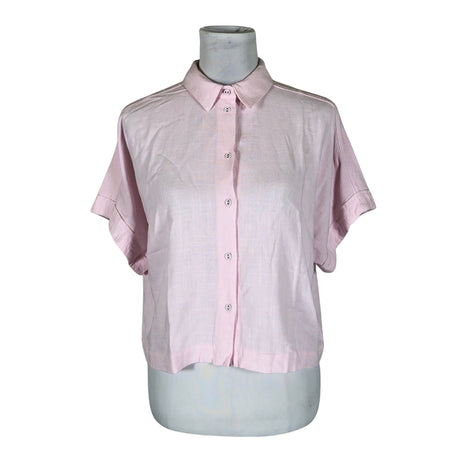 Unisex Selected - Lühikeste käistega pluus, suurus 38 - Heleroosa ()