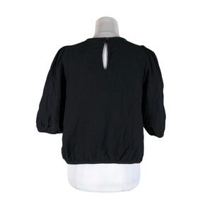 Unisex Kaiko - Lühikeste käistega pluus, suurus 38 - Must (2)
