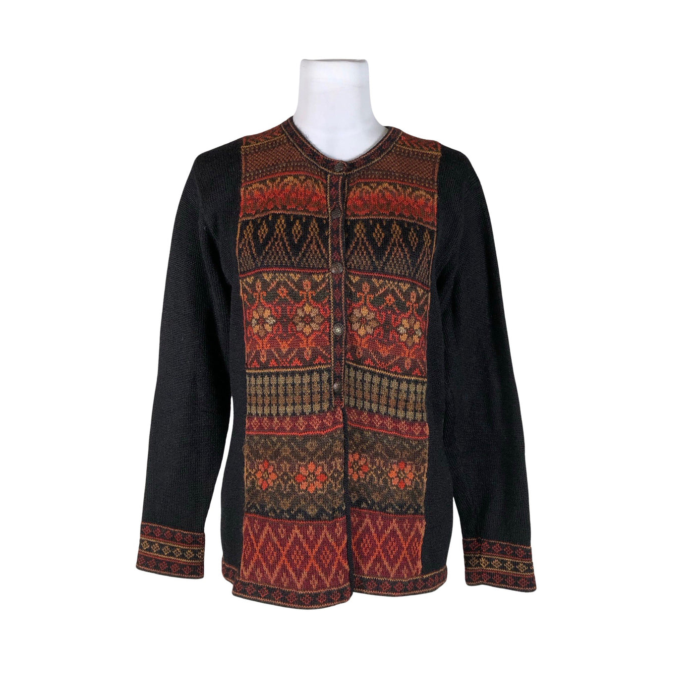 Unisex Intiwara Alpaca - Kardigan, suurus 40 - Must (1)
