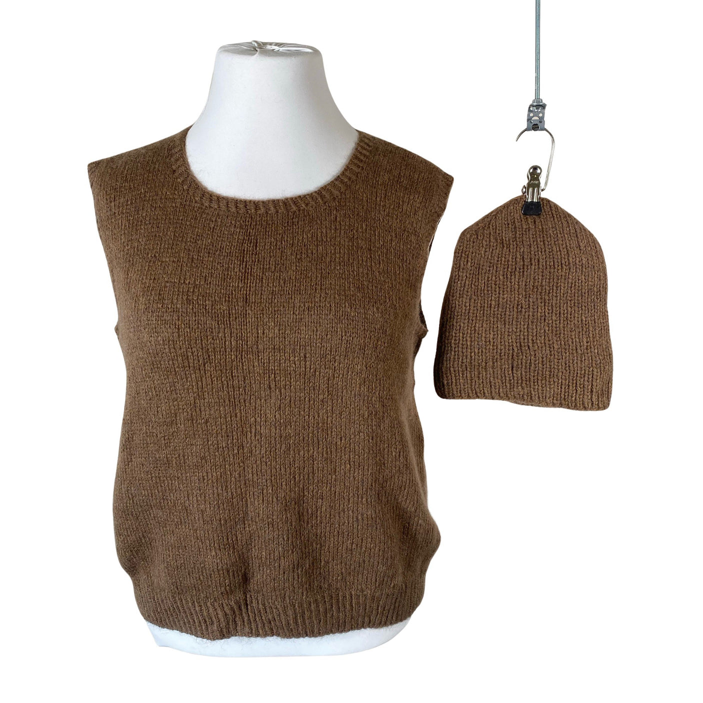 Unisex Handmade - Kootud vest, suurus 42 - Pruun (1)
