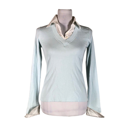 Unisex Lindex - Trikotaažist pluus, suurus 34 - Helesinine ()