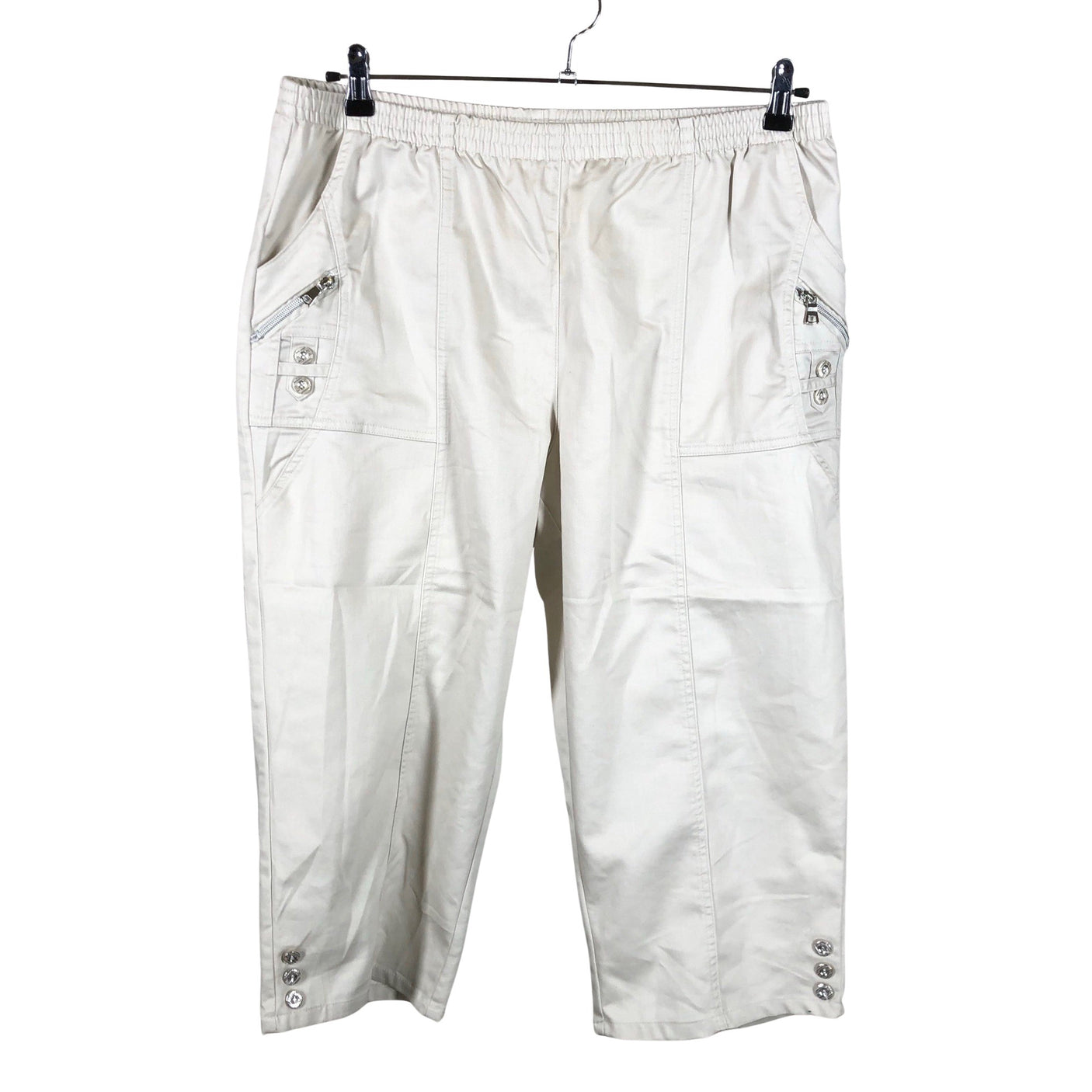 Unisex Soyaconcept - Mittevenivad poolpikad püksid, suurus 44 - Hall (1)