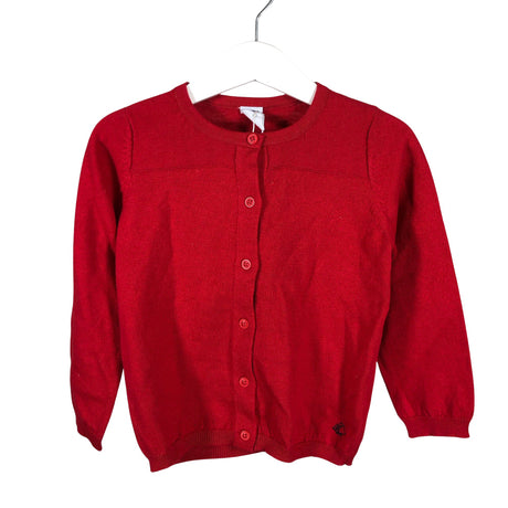 Unisex Petit Bateau - Kardigan, suurus 98 - 104 - Punane ()