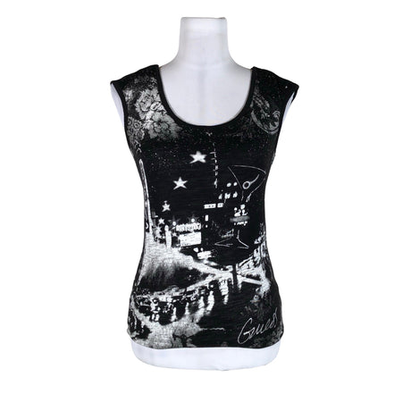 Unisex Guess - Trikotaažist topp, suurus 34 - Must ()