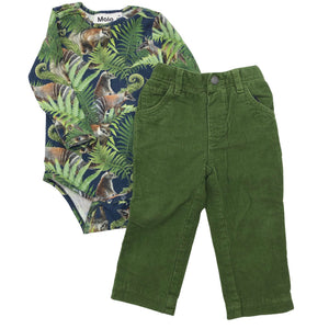 Unisex Molo Kids - Sametpüksid, suurus 74 - 80 - Roheline (1)