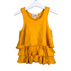 Unisex Gugguu - Trikotaažist topp, suurus 110 - 116 - Kollane (1)