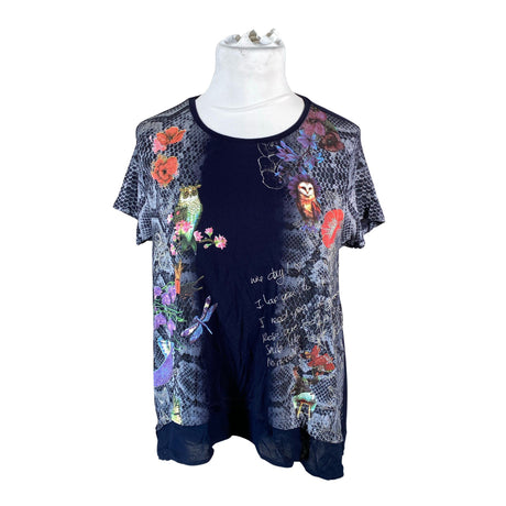 Unisex Desigual - Lühikeste käistega pluus, suurus 44 - Sinine ()