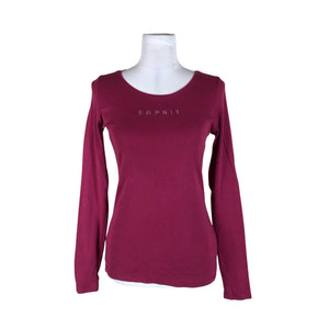 Unisex Esprit - Trikotaažist pluus, suurus 38 - Veinipunane (1)