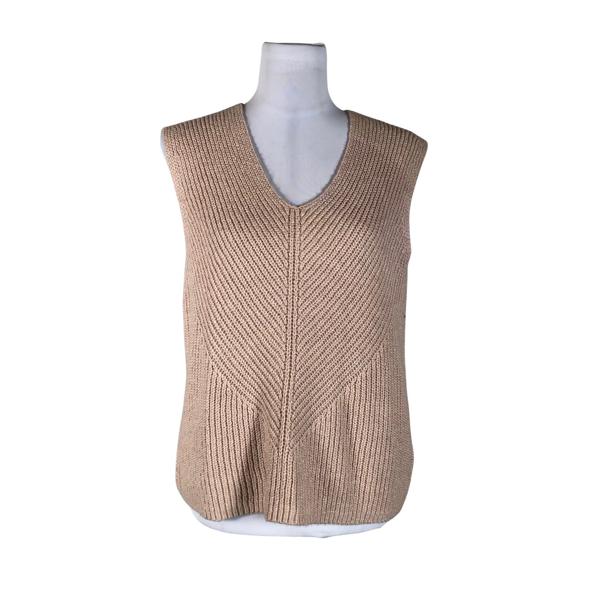 Unisex Tom Tailor - Kootud vest, suurus 36 - Beige (1)