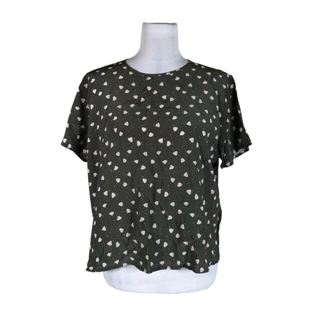 Unisex R-collection - Lühikeste käistega pluus, suurus 40 - Roheline ()