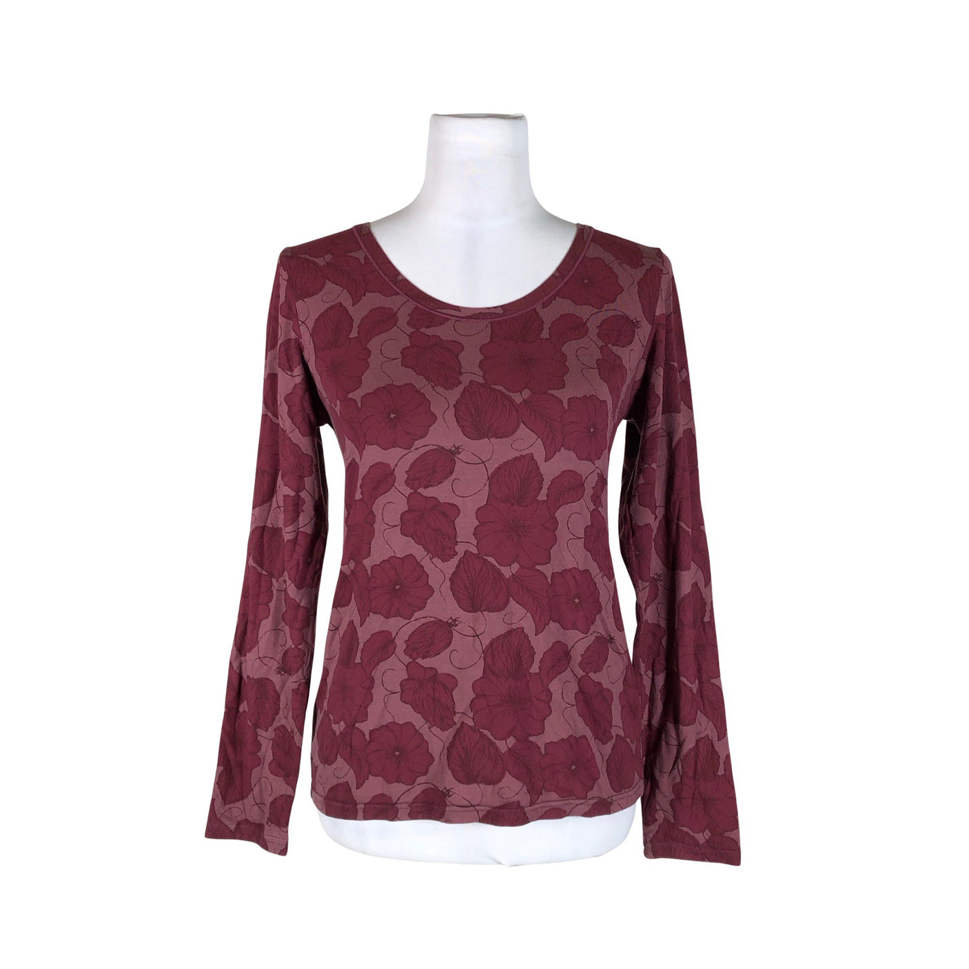 Unisex avet - Trikotaažist pluus, suurus 40 - Veinipunane (1)