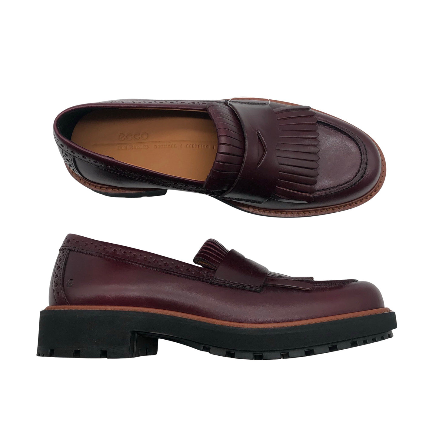 Unisex Ecco - Mokassiinid, suurus 38 - Veinipunane (1)