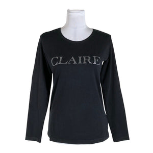 Unisex Claire.dk - Trikotaažist pluus, suurus 38 - Must (1)