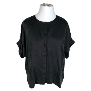 Unisex Papu - Lühikeste käistega pluus, suurus 42 - Must (1)