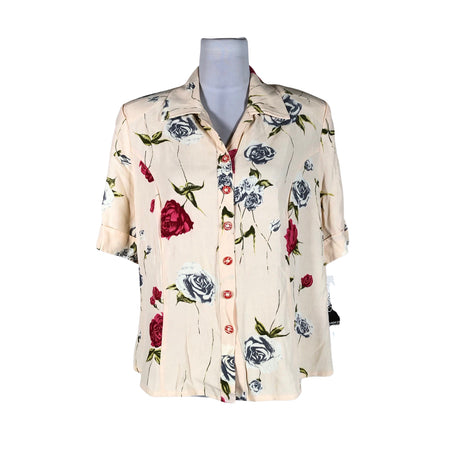 Unisex Muotihovi - Lühikeste käistega pluus, suurus 40 - Heleroosa ()