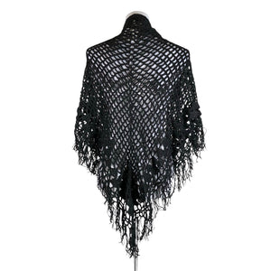 Unisex Handmade - Õlasall, suurus Maxi - Must (2)