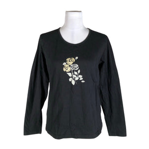 Unisex Kamelia - Trikotaažist pluus, suurus 40 - Must (1)