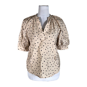Unisex Holly & Whyte by Lindex - Lühikeste käistega pluus, suurus 38 - Beige (1)