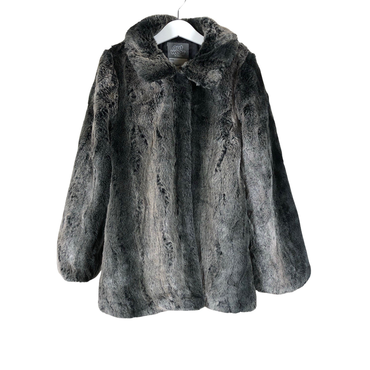 Unisex Lindex - Kunstkarusnahast mantel, suurus 134 - 140 - Hall (1)