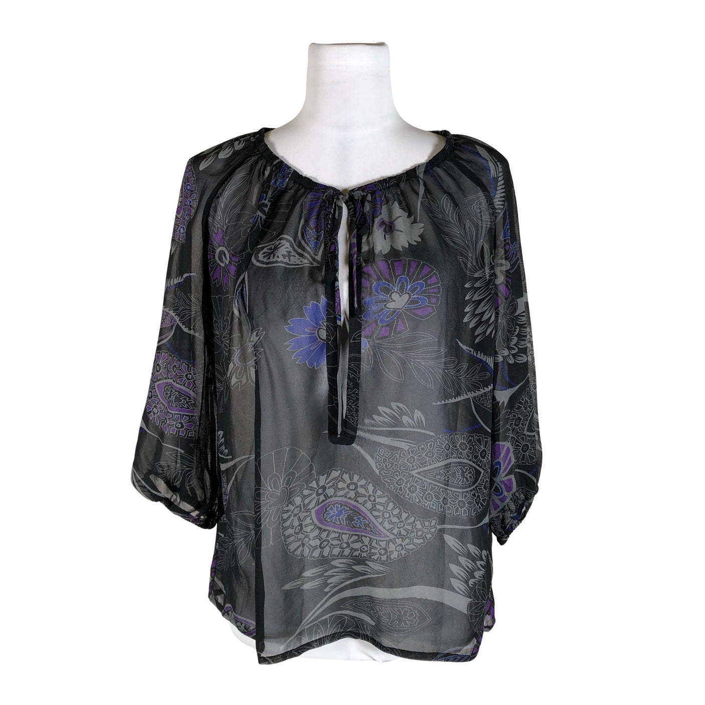 Unisex InWear - Lühikeste käistega pluus, suurus 36 - Must (1)