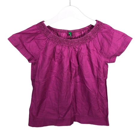 Unisex Benetton - Lühikeste käistega pluus, suurus 110 - 116 - Roosa ()