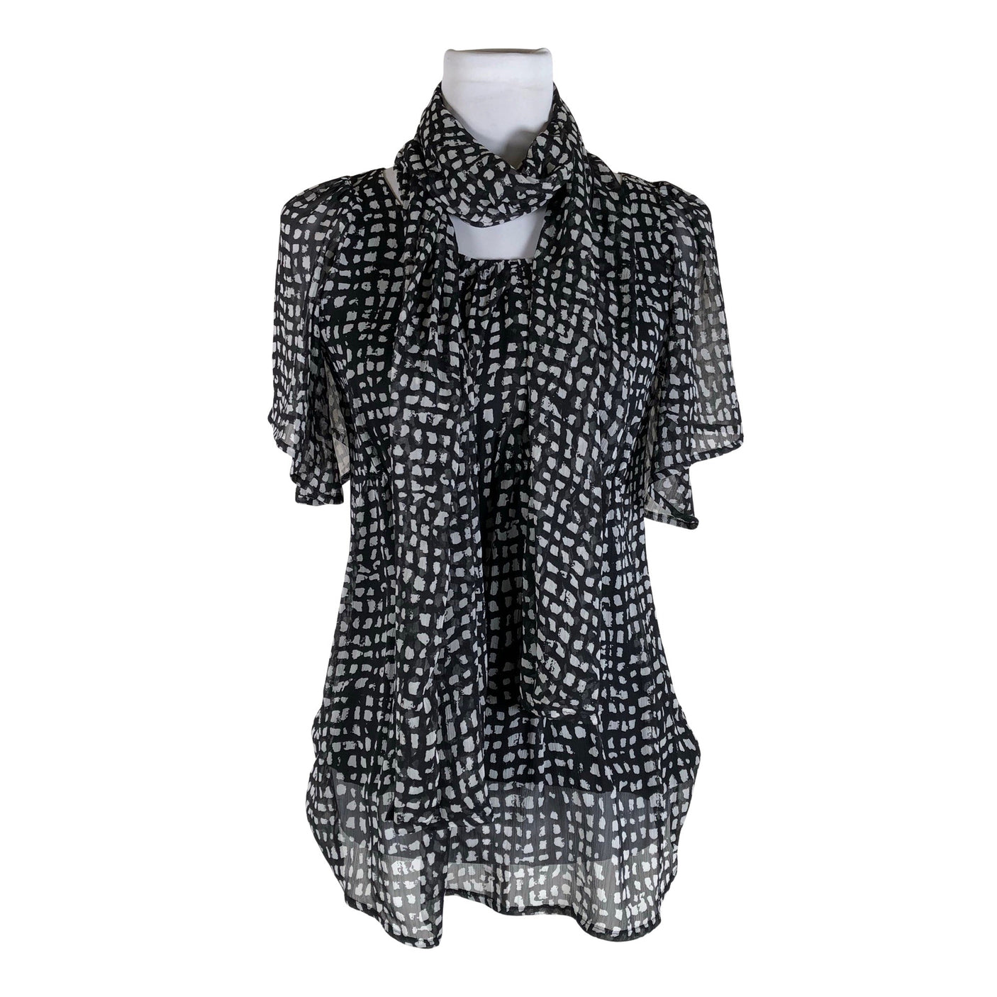 Unisex Voglia - Lühikeste käistega pluus, suurus 34 - Must (1)