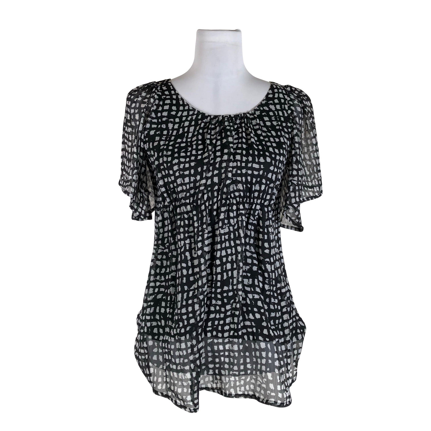 Unisex Voglia - Lühikeste käistega pluus, suurus 34 - Must (2)