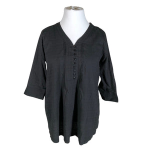 Unisex Ulla Popken - Õhuke tuunika, suurus 44 - Must (1)