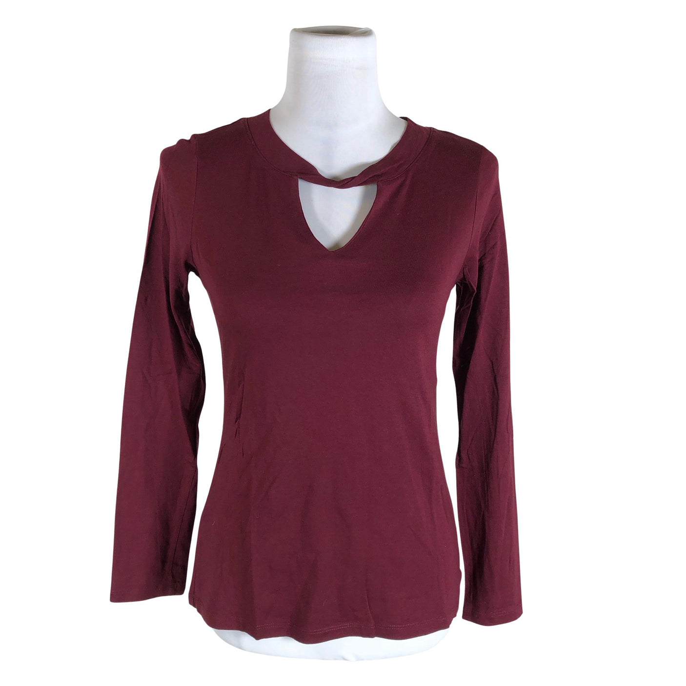 Unisex Esprit - Trikotaažist pluus, suurus 36 - Veinipunane (1)