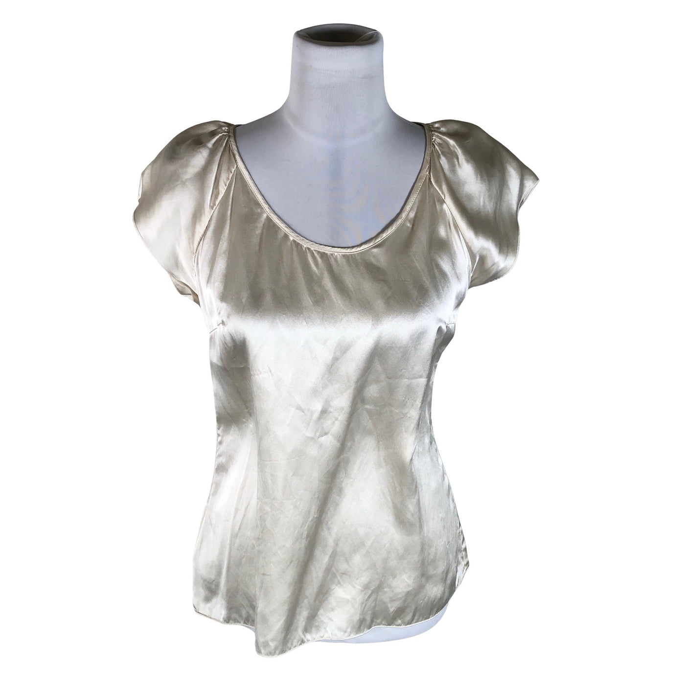 Unisex Hugo Boss - Lühikeste käistega pluus, suurus 36 - Looduslik valge (1)