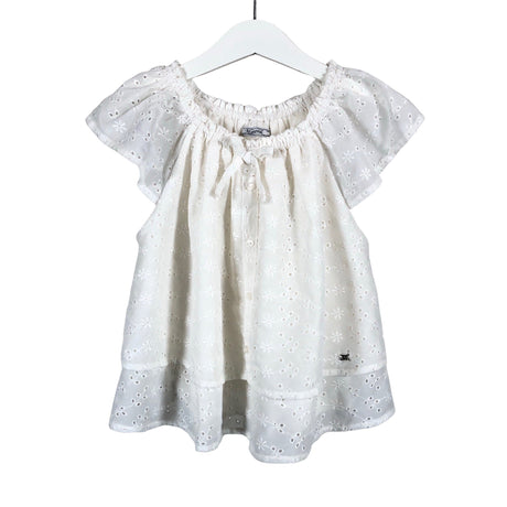 Unisex Mayoral - Lühikeste käistega pluus, suurus 122 - 128 - Valge ()