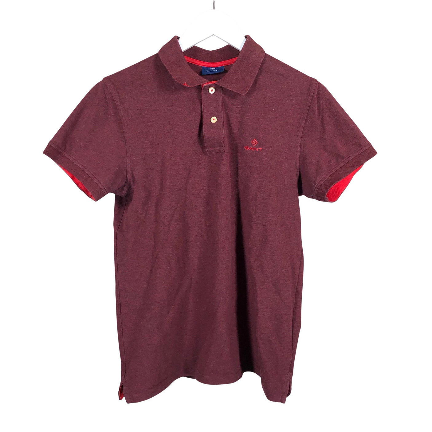 Unisex Gant - Polosärk, suurus S - Veinipunane (1)
