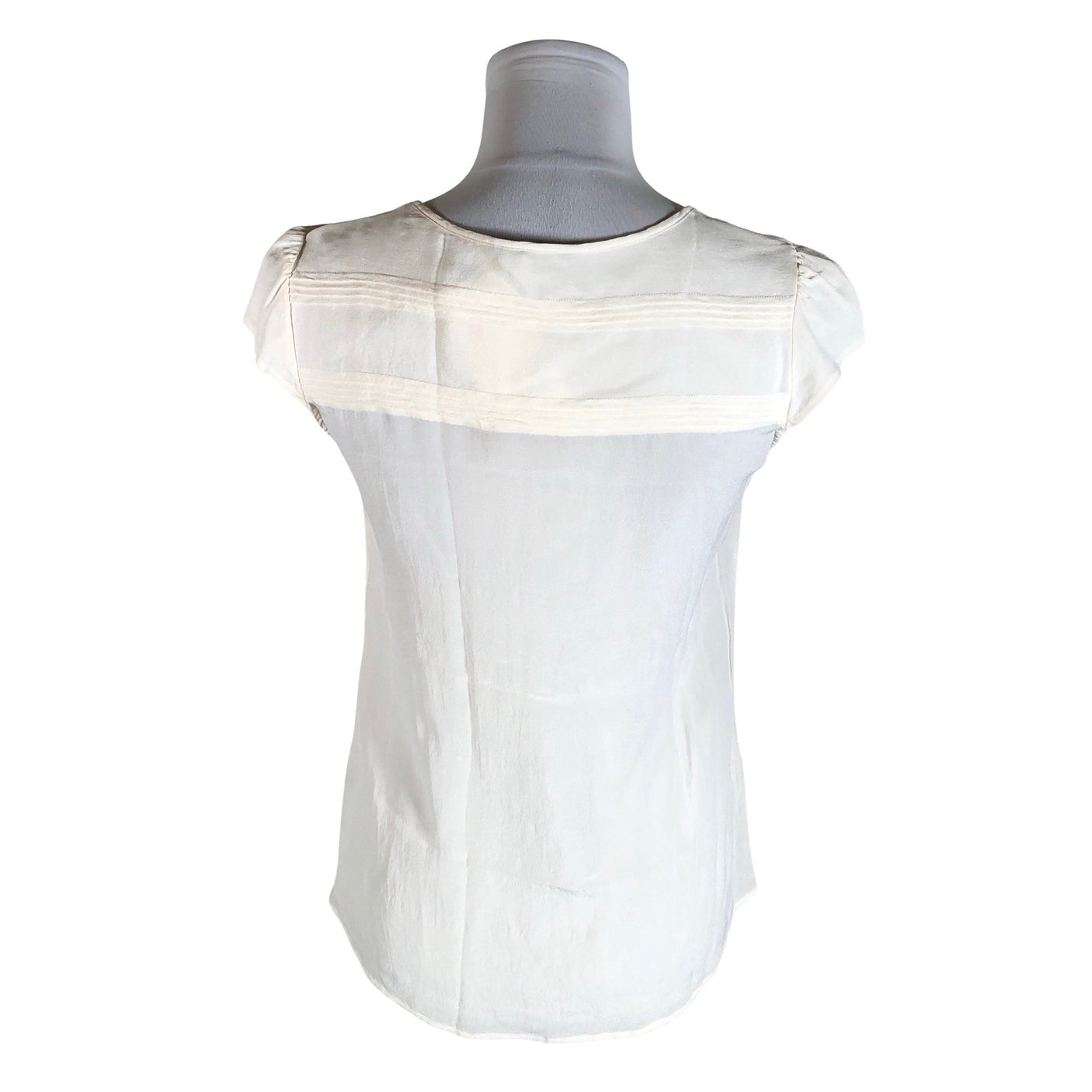 Unisex Massimo Dutti - Lühikeste käistega pluus, suurus 36 - Looduslik valge (2)