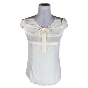 Unisex Massimo Dutti - Lühikeste käistega pluus, suurus 36 - Looduslik valge (1)