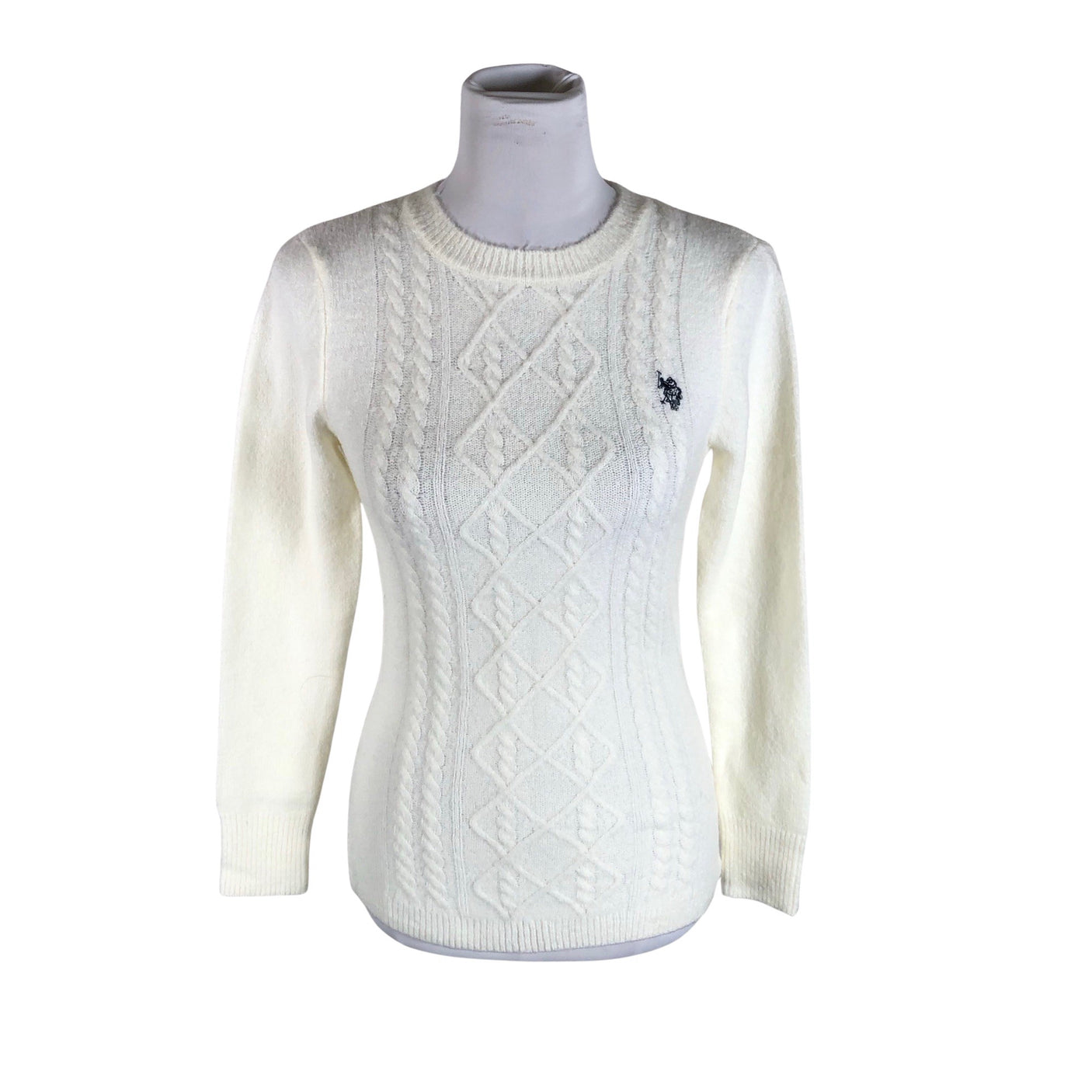 Unisex U.S. Polo Assn. - Kampsun, suurus 36 - Looduslik valge (1)