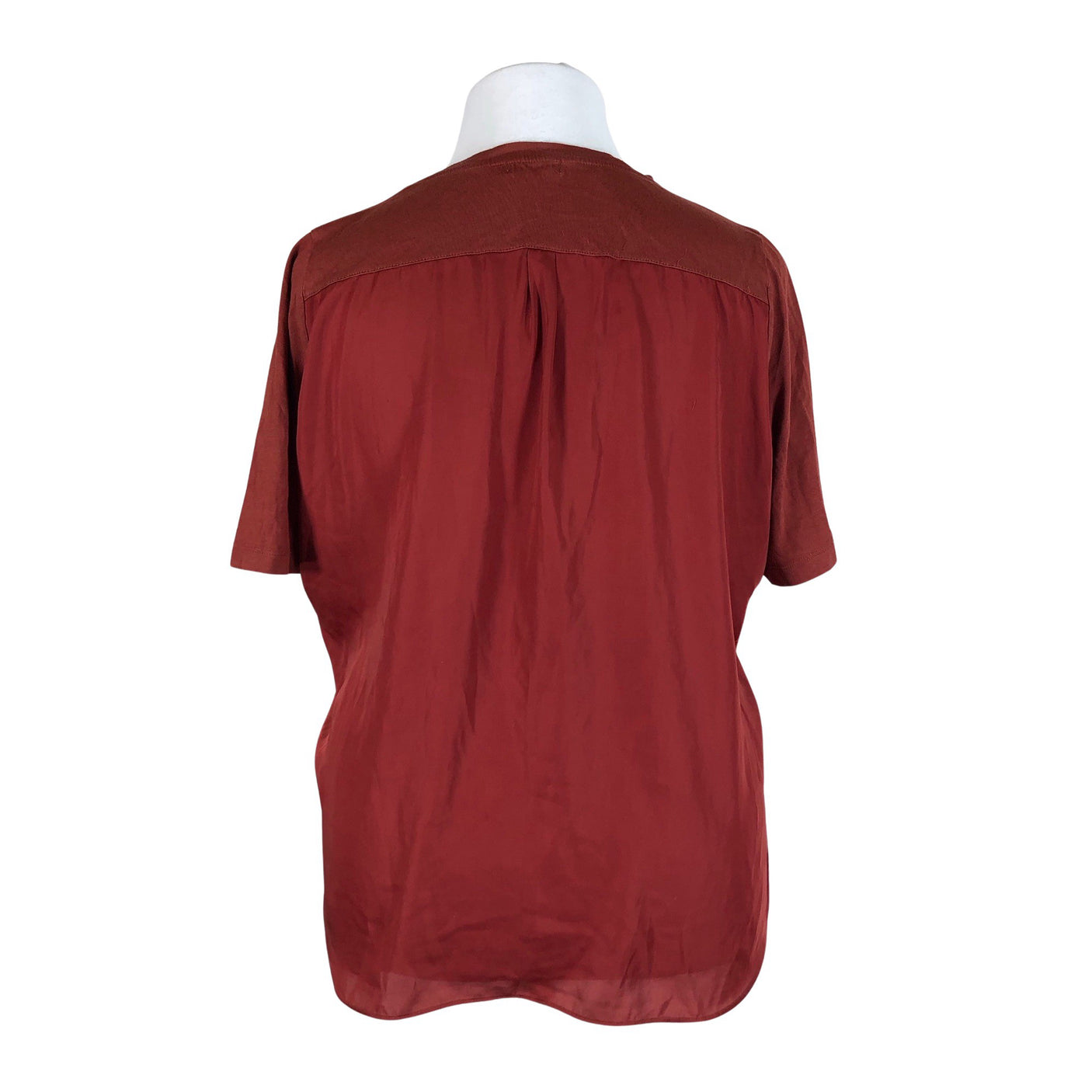 Unisex Nanso - Lühikeste käistega pluus, suurus 42 - Veinipunane (2)