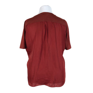 Unisex Nanso - Lühikeste käistega pluus, suurus 42 - Veinipunane (2)