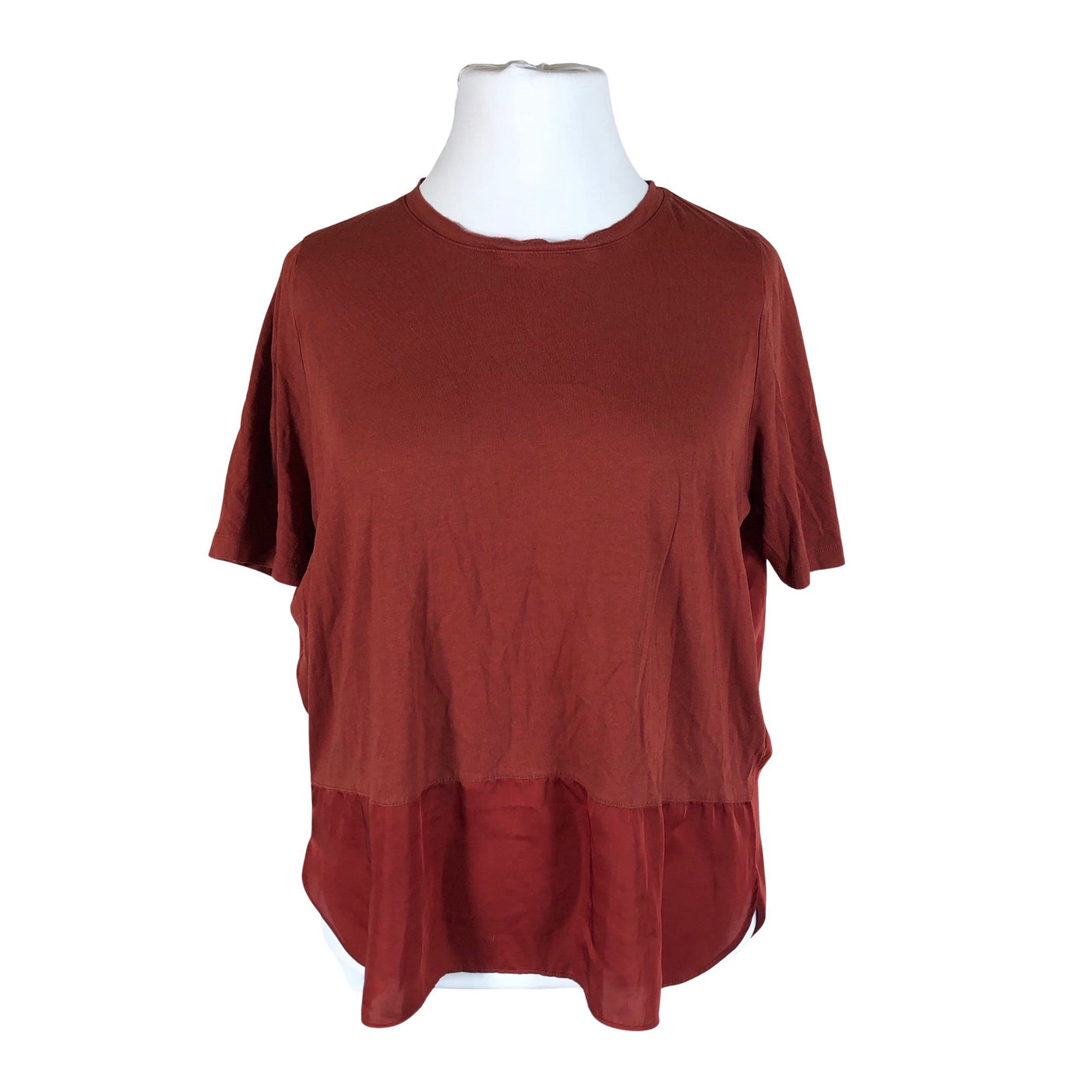 Unisex Nanso - Lühikeste käistega pluus, suurus 42 - Veinipunane (1)
