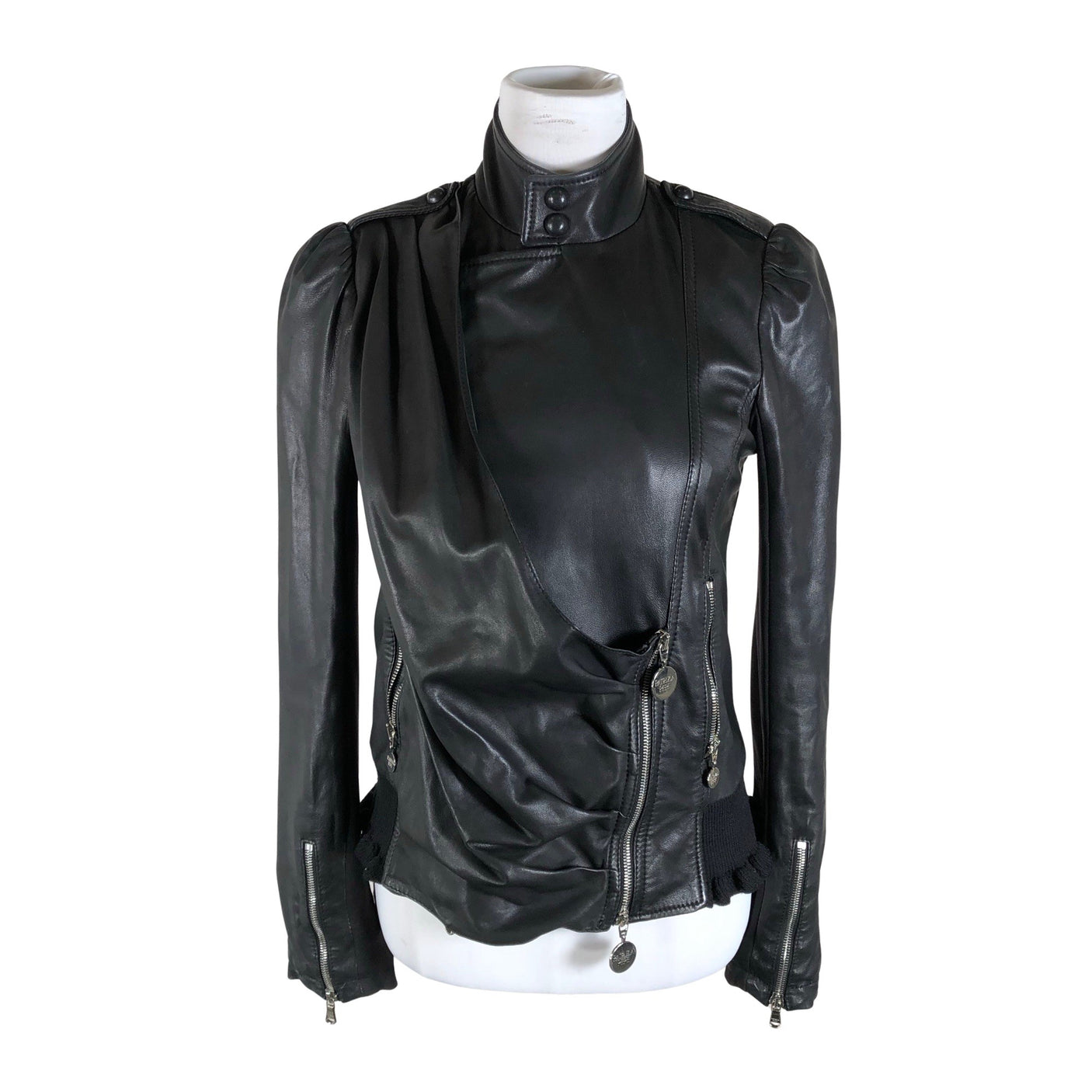 Unisex Patrizia Pepe - Nahktagi, suurus 36 - Must (1)